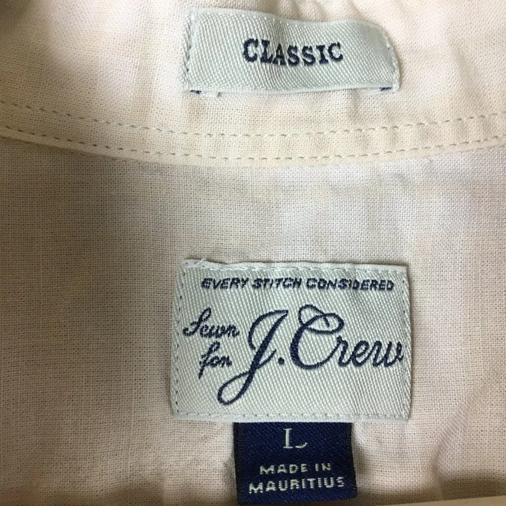J Crew Shirt L Mens Overdyed Plaid Button Up Cotton Blend Long Sleeve Casual